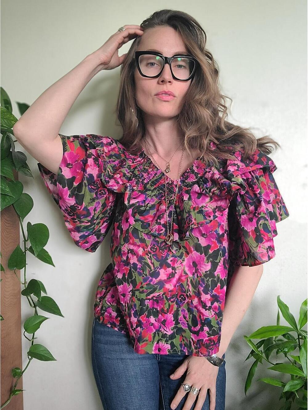The Felix Ruffle Top by Something Navy NWT S